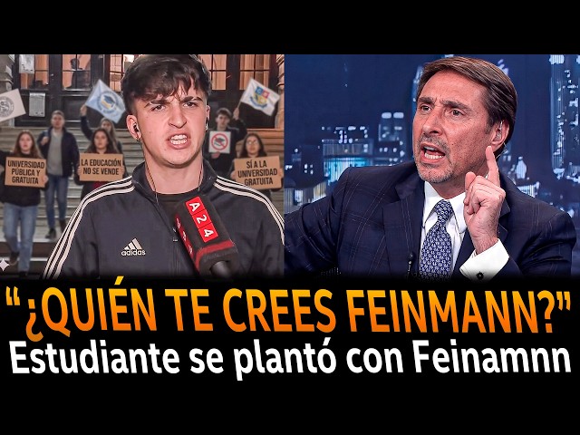 ESTUDIANTE se plantó contra FEINMANN en vivo en plena toma de colegio