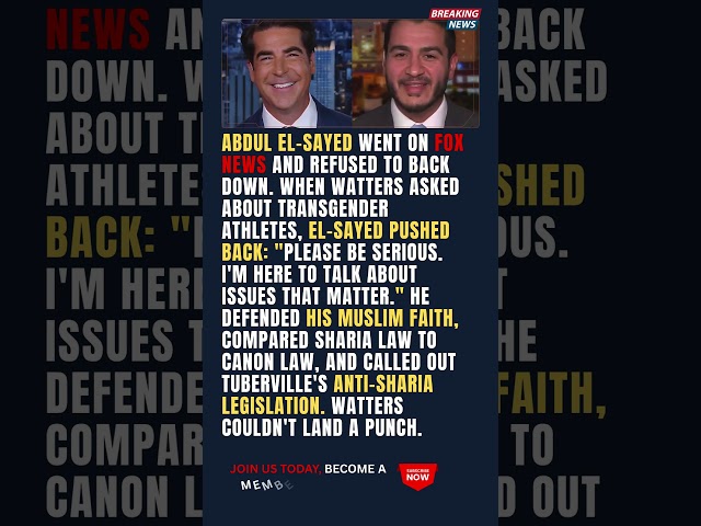 BREAKING: Abdul El-Sayed Refuses to Take Bait in Fiery Fox News Interview With Jesse Watters