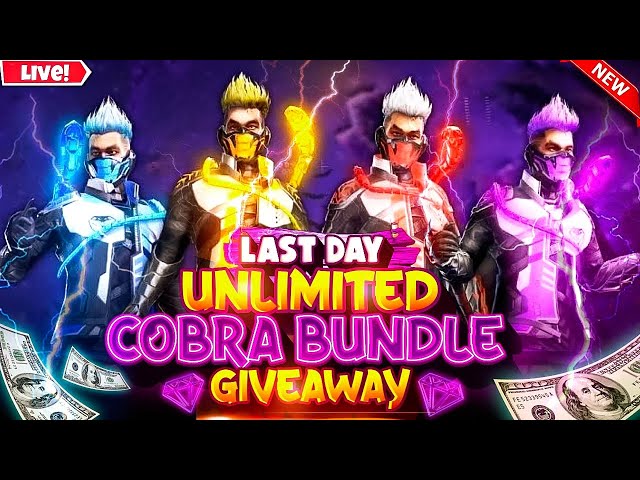 Unlimited Cobra Bundle Giveaway For Everyone 🔴 #FreeFireLive