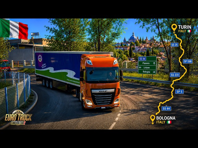 Euro Truck Simulator 2 | DAF XF Truck Driving Through ITALY via National Roads | Realistic Gameplay