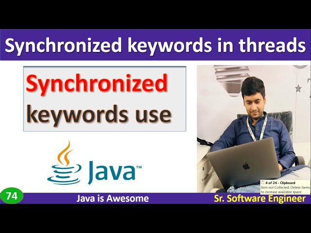 Use of synchronized keyboard & block in java