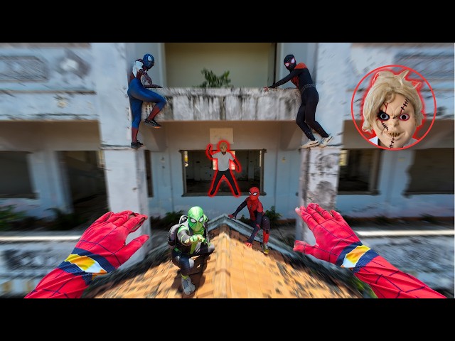 5 Spider-Man Bros Confront Murderer Chucky at an Abandoned Factory ( Action POV )