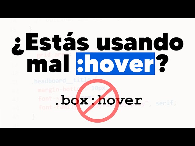 LEARN to USE :hover CORRECTLY in CSS