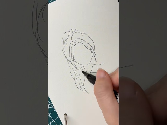 tutorial menggambar rambut anime ikat satu | ponytail