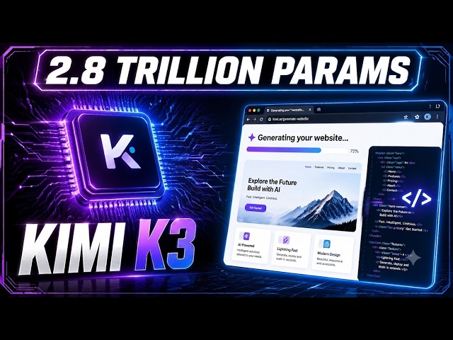 Kimi K3: The 2.8 TRILLION Parameter Open Model Built My Website in 10 Minutes