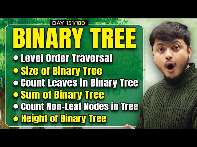 Binary Tree Problems For Technical Interview | Size of Binary Tree | Height of Binary Tree