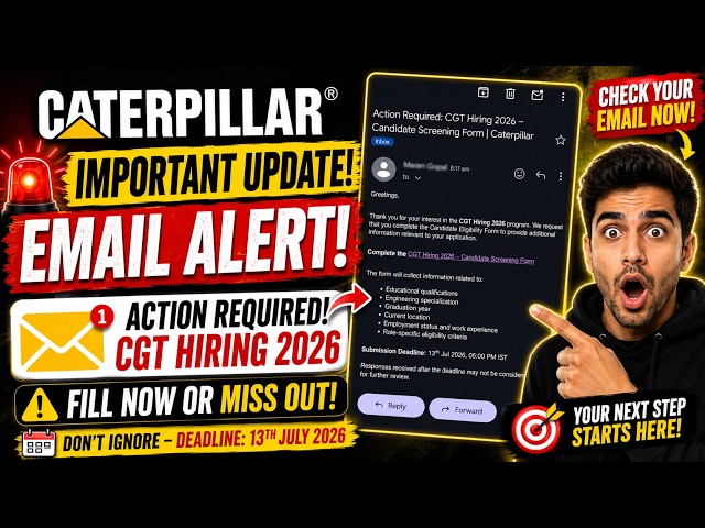 Caterpillar CGT hiring 2026 update! | Received email or still waiting? | Next Step? #itjobs