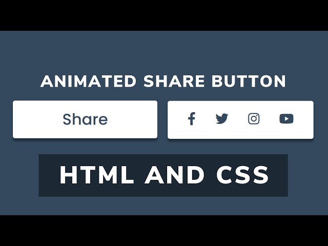 Share Button Animation Using HTML CSS | Social Media Button Animation