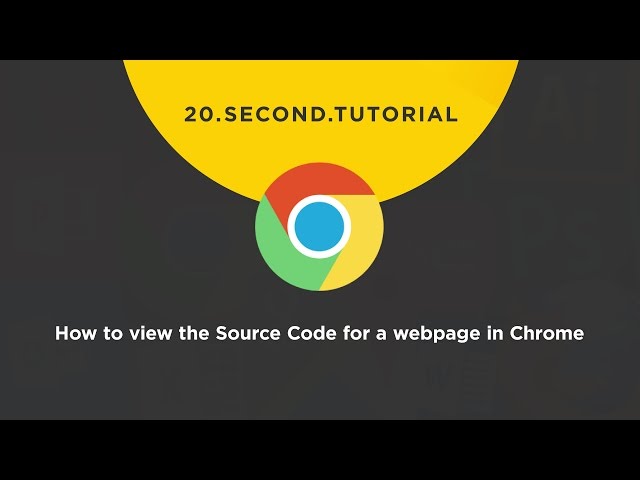 OLDIE - How to view the Source Code for a webpage: Chrome Tutorial #13