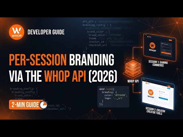 How to Set Per Session Branding via the Whop API 2026 Developer Guide 2 Min