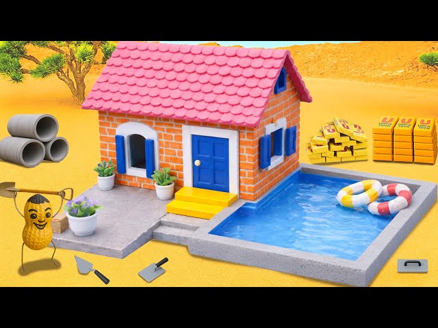 DIY Science Project – Building a Modern Mini Brick House with Swimming Pool & Water Float System