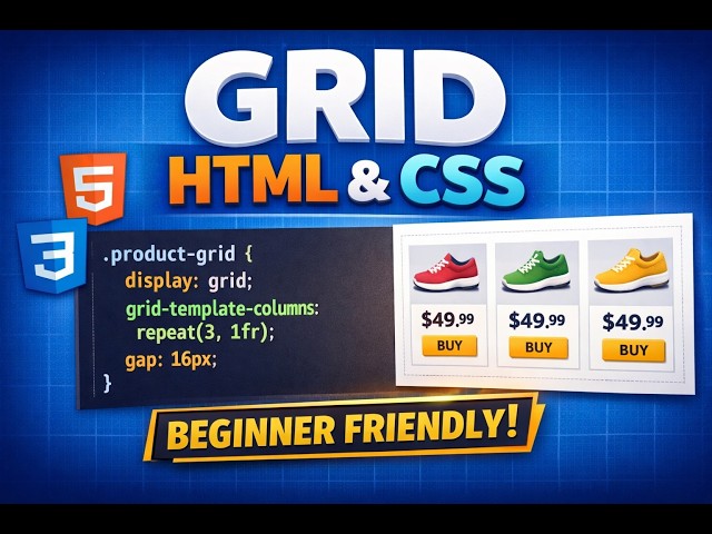 Grid HTML and CSS– Absolute Beginner Friendly Tutorial