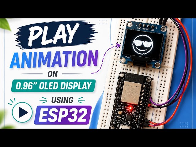 ESP32 OLED Animation Tutorial | Play Animations😎☺️ on 0.96" SSD1306 OLED Display + Code 😎 