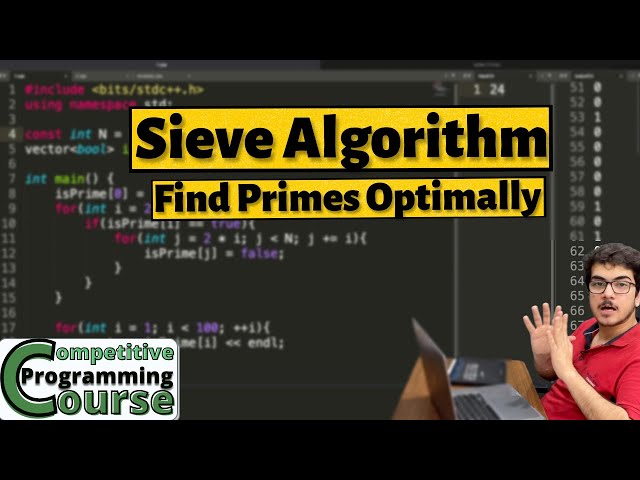 Sieve Algorithm: How to find Prime Numbers Optimally ? | CP Course | EP 59