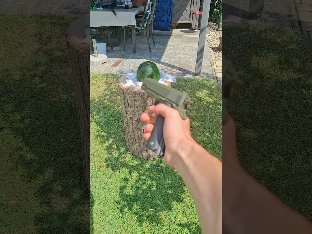 Shooting a pistol into a melon - Part 2