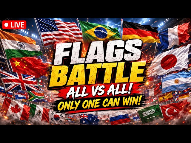 🔴 LIVE FLAGS BATTLE #5: Which Country Will Win? 🌍🏆