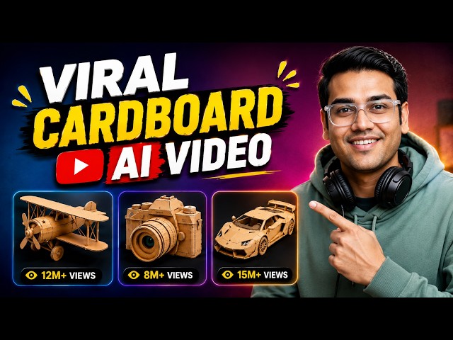 Create VIRAL Cardboard AI Videos 🤯 | Google Flow Complete Free Tutorial  #GoogleFlow #DIYCardboard