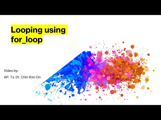 looping using for loop