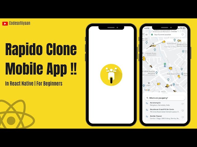 🔴Rapido App in React Native | Current Location and Geocoding | For Beginners