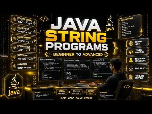 ☕ Java Basic String Programs | (#2) | Reverse String Explained Step-by-Step | java 500