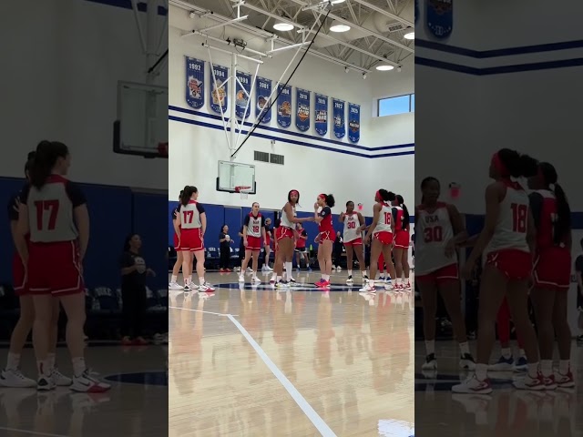 Angel Reese tips the jump ball to Caitlin Clark to start Day 3