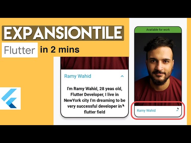Flutter Tutorial | Expandable Info Card | ExpansionTile