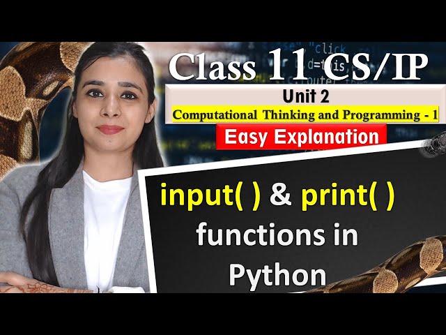 input( ) and print( ) functions in Python | CBSE Class 11CS/IP | Lovejeet Arora
