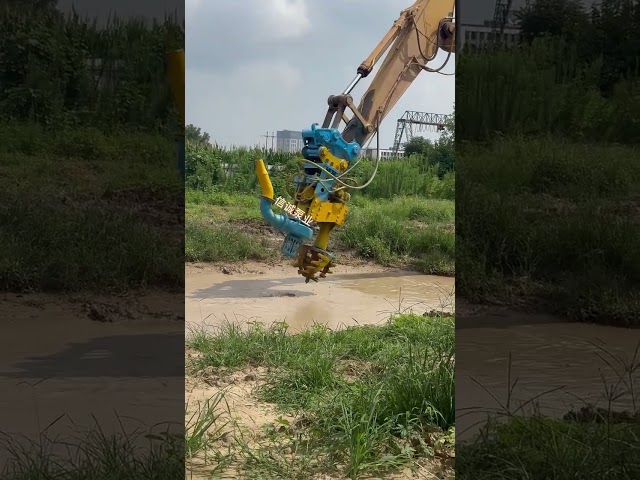 Excavator Slurry Pump Cleaning Pond 🚜#shorts #excavator #trendingshorts