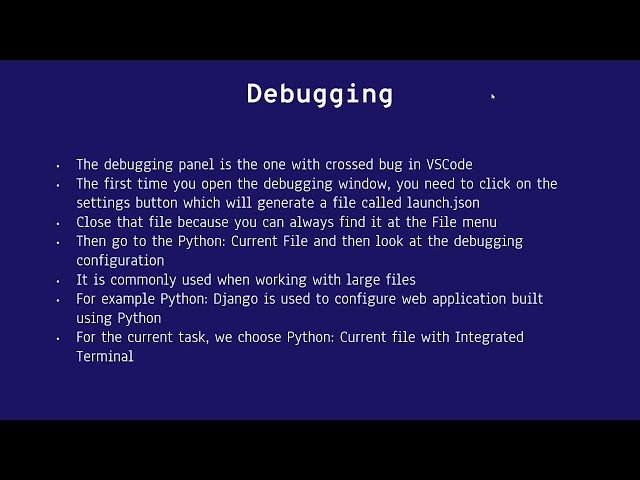 PRES9   DEBUGGING