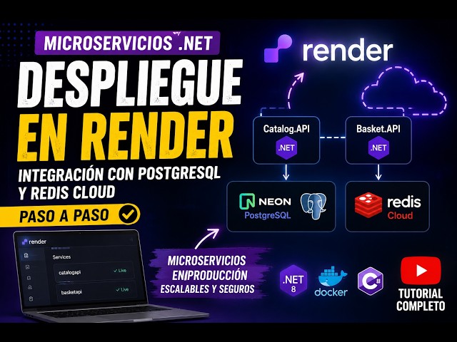 Cómo Desplegar Microservicios .NET en Render con Docker, PostgreSQL Neon y Redis Cloud