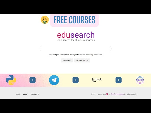 Full Stack Python & Flask Project | EDUSEARCH  - CUSTOM MADE SEARCH ENGINE WEB APP + TELEGRAM BOT