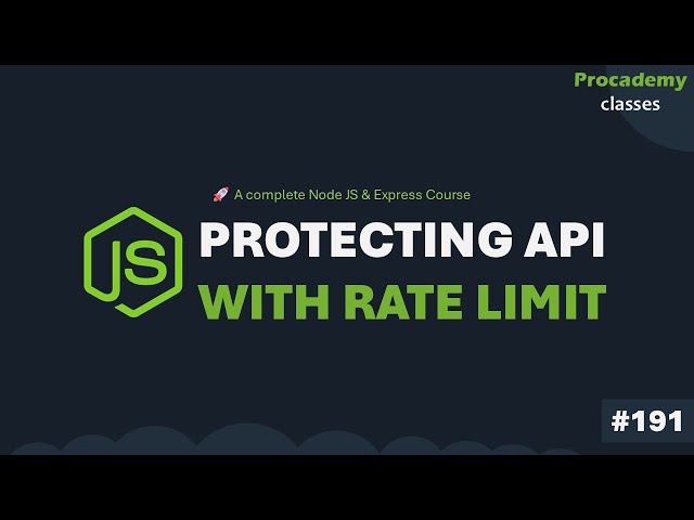 Protect APIs with Rate Limiting | Complete Node JS + Express Course | Part #191