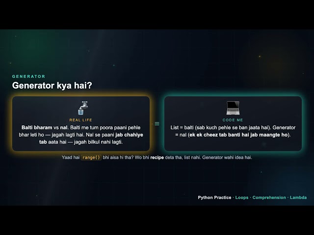 Dict, Set Comprehension aur Generator in Hinglish | Python Zero to Hero #7