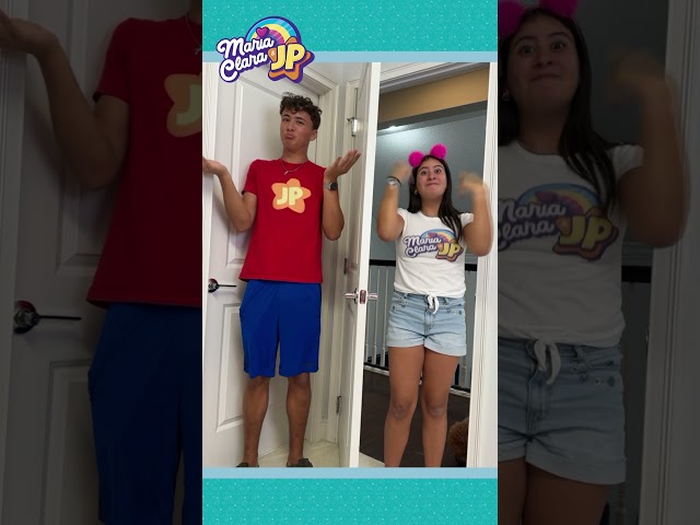 Probando la conexión entre hermanos   María Clara y JP