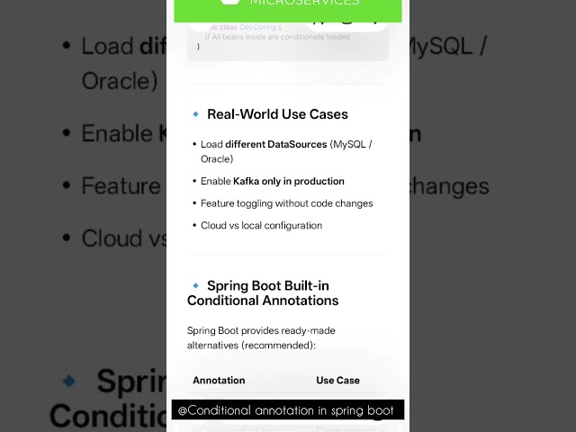 Top Java Interview Questions 2026 | What is @Conditional Annotation in Spring Boot? 🚀