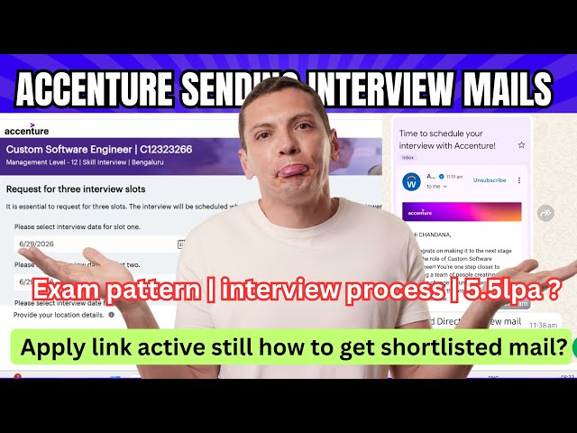 🔥 Accenture Custom Software Engineer Interview Questions|Exam Pattern|5 LPA+ Package|Apply Link 2026