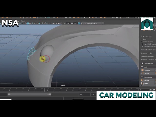 N5A: Modeling Car Headlamps in Maya | Exterior Vehicle Detailing Tutorial