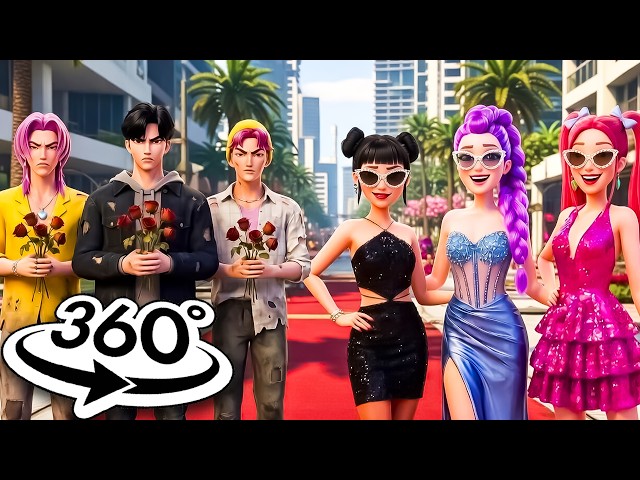 KPop Demon Hunters Animation RUMI, MIRA & ZOEY vs SAJA Boys Soda Pop Huntrix Version 360° | VR / 4K