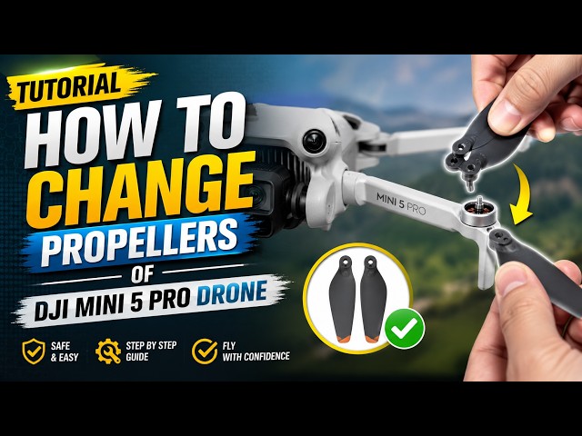DJI Mini 5 Pro Propeller Replacement Tutorial | How to Change DJI Mini 5 Pro Propellers
