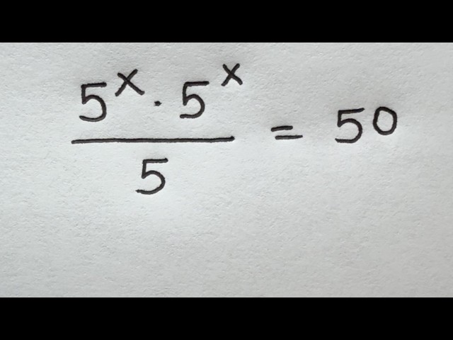 Solve for x in this nice exponential equation | Can you solve? | Math Olympiad Mathematics