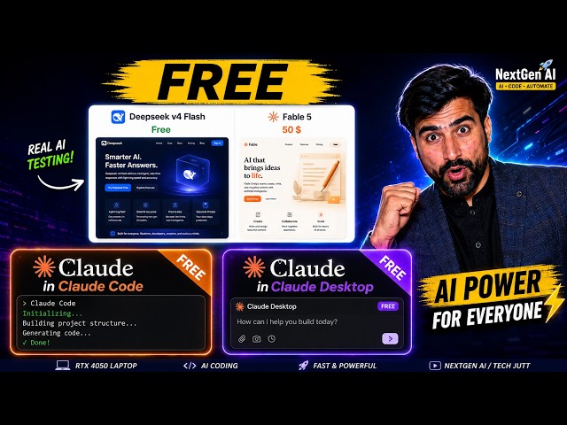 I Tested DeepSeek V4 Flash FREE in Claude Code & Desktop