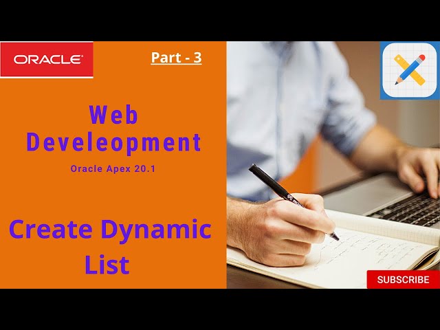 Oracle APEX Tutorial - 3 (Create Dynamic List of Course)