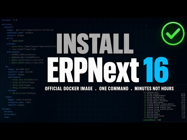 How to install ERPNext 16 (official Docker image) — no Python 3.14 hell
