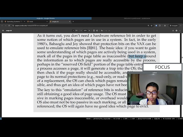 Live study: read along book "Operating Systems: Three Easy Pieces" (Part 158)