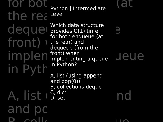 How to Implement a Queue in Python O(1) Time #QueueImplementation #AlgorithmicPractice #SoftwareDeve