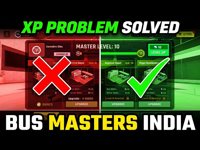 Bus Masters India XP Not Increasing Problem Solved