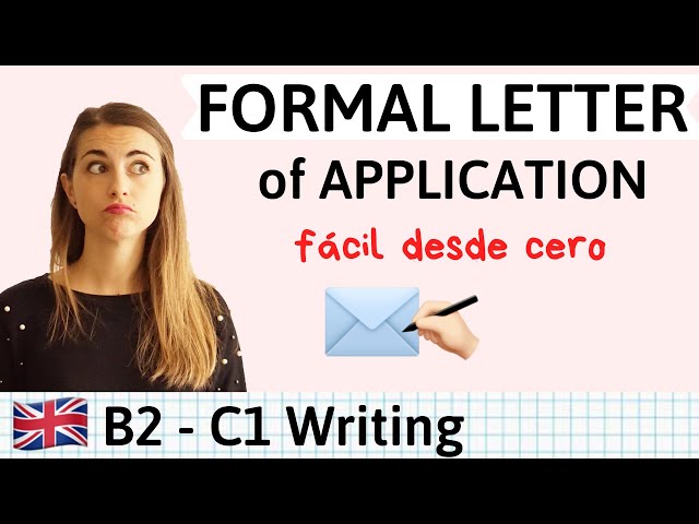 How to write a formal letter of application in English - B2-C1 Cambridge and EOI