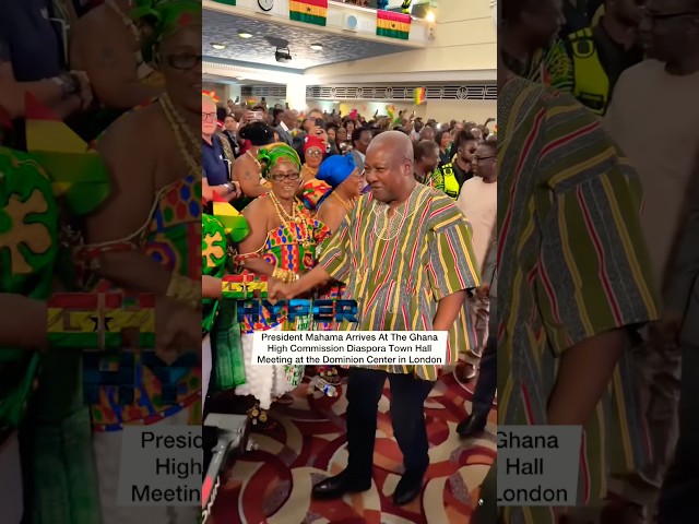 ¡Guau! El presidente Mahama se reúne con ghaneses en Londres en el Ayuntamiento de la Diáspora de...