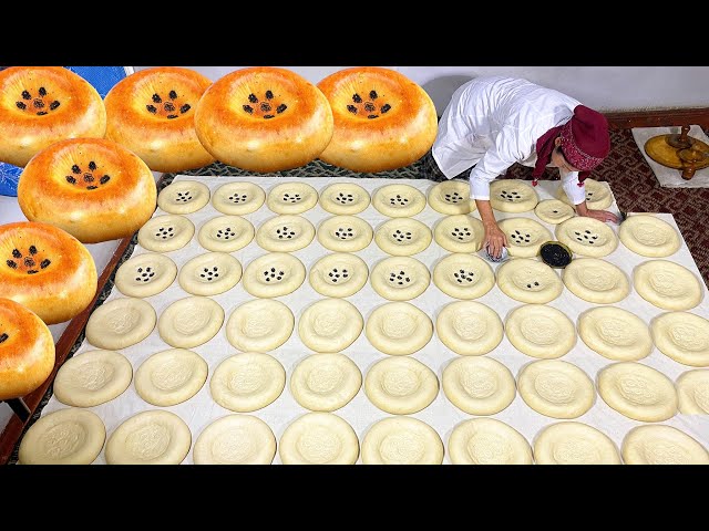300 Years Old Recipe | Uzbek National - Samarkand Bread | Homemade Flatbread