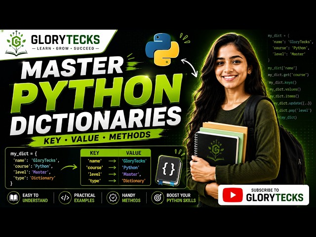 Python Dictionaries Explained | Key-Value Pairs, Mutable & Dictionary Methods | Complete Tutorial